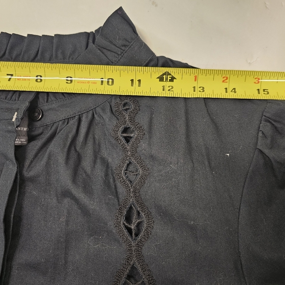NWT By Anthropologie Cutwork Peasant Button Down Blouse SZ MEDIUM - Picture 10 of 15